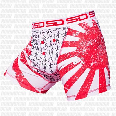 Smuggling Duds Samurai Men Boxer Shorts Bianco-Rosso