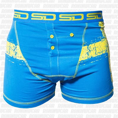 Smuggling Duds Swedish Men Boxer Shorts Celeste-Giallo