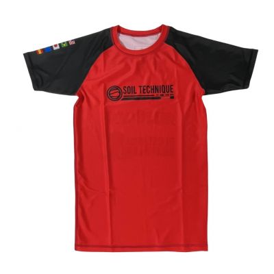 Soiltechnique Rashguard Logo Rot-Schwarz