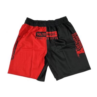 Soiltechnique Grappling Short Logo Rouge-Noir