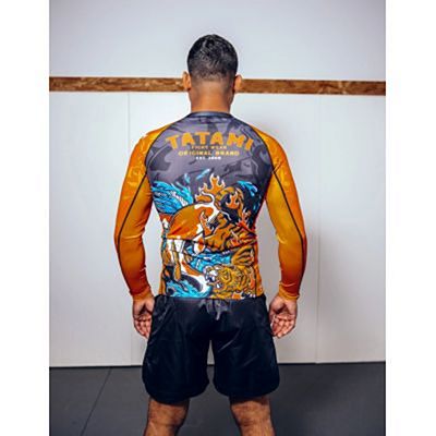 Tatami Balance Eco Tech Recycled Rash Guard Negro-Naranja