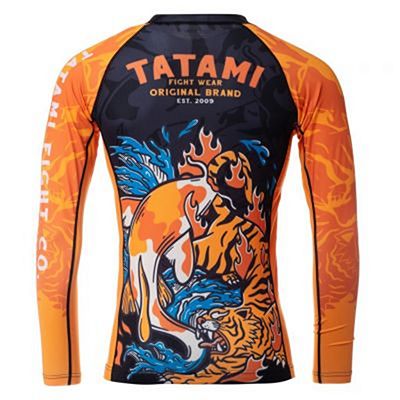 Tatami Balance Eco Tech Recycled Rash Guard Negro-Naranja