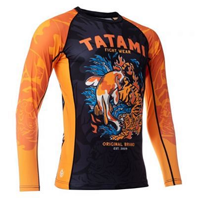 Tatami Balance Eco Tech Recycled Rash Guard Noir-Orange