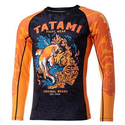 Tatami Balance Eco Tech Recycled Rash Guard Negro-Naranja