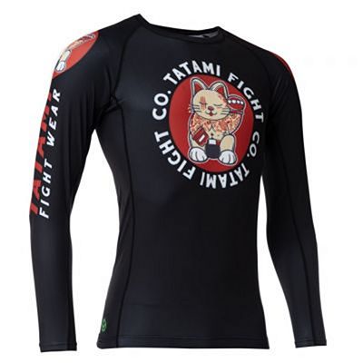 Tatami Cat Fighter Eco Tech Recycled Rash Guard Noir