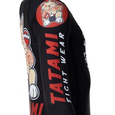 Tatami Cat Fighter Eco Tech Recycled Rash Guard Negro