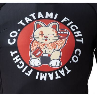 Tatami Cat Fighter Eco Tech Recycled Rash Guard Negro