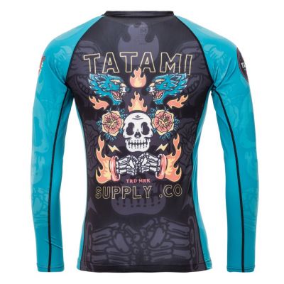 Tatami Día De Los Muertos Rash Guard Negro-Azul