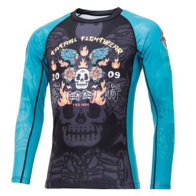 Tatami Día De Los Muertos Rash Guard Negro-Azul