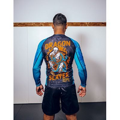 Tatami Dragon Slayer Eco Tech Recycled Rash Guard Black-Blue