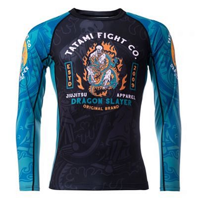 Tatami Dragon Slayer Eco Tech Recycled Rash Guard Negro-Azul