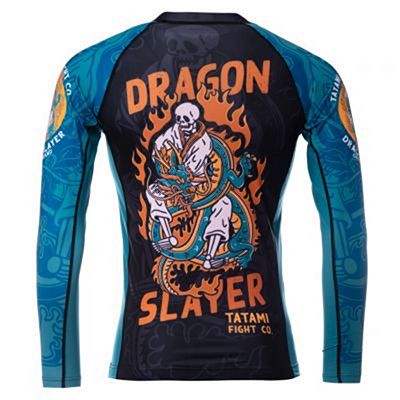 Tatami Dragon Slayer Eco Tech Recycled Rash Guard Preto-Azul