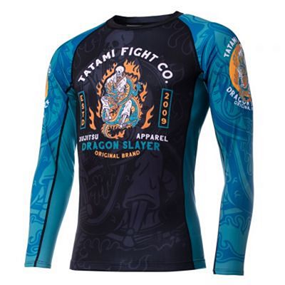 Tatami Dragon Slayer Eco Tech Recycled Rash Guard Black-Blue