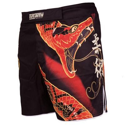 Tatami Duelling Snake Shorts Preto-Vermelho