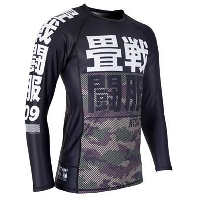 Tatami Essential Camo LS Rashguard Black-Green