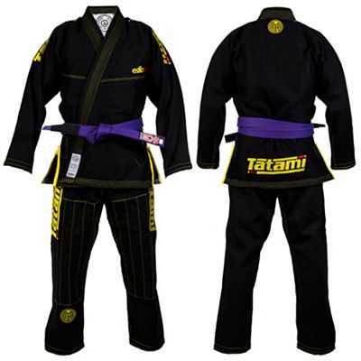 Tatami Estilo 5.0 Premier BJJ Gi Preto-Amarelo