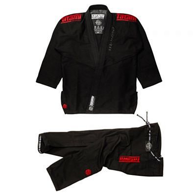 Tatami Estilo Black Label Gi Negro-Rojo