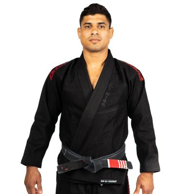 Tatami Estilo Black Label Gi Negro-Rojo