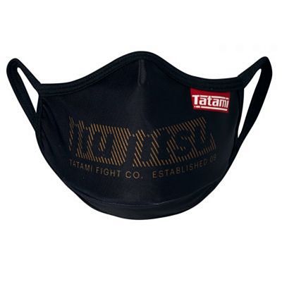 Tatami Fight Co Face Mask Negro-Naranja