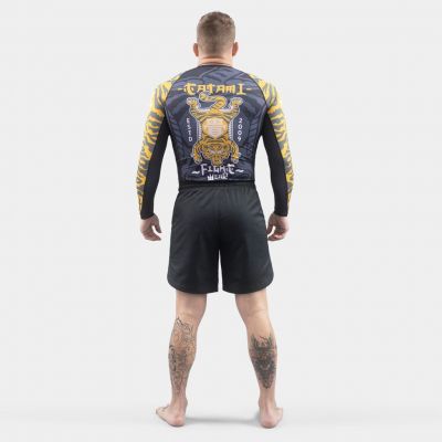 Tatami Flying Tiger Eco Tech Recycled Rash Guard Schwarz-Gelb