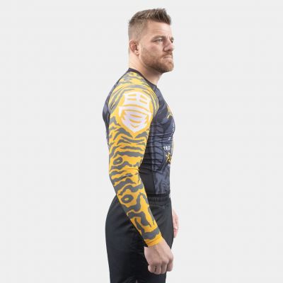 Tatami Flying Tiger Eco Tech Recycled Rash Guard Schwarz-Gelb