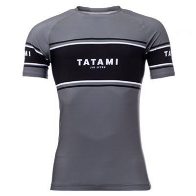 Tatami Fraction Short Sleeve Rash Guard Grigio-Bianco