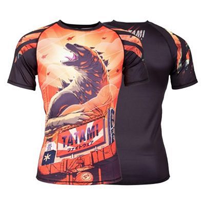 Pensamiento Adulto Continente Tatami Godzilla LS Rashguard Negro-Naranja Pensamiento Adulto Continente Tatami Godzilla LS Rashguard Negro-Naranja