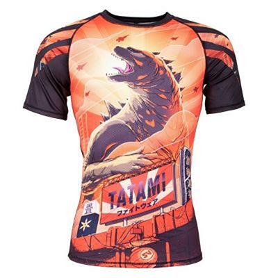 Tatami Godzilla SS Rash Guard Black-Orange