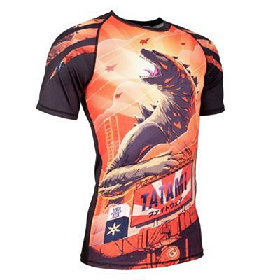 Tatami Godzilla SS Rash Guard Negro-Naranja