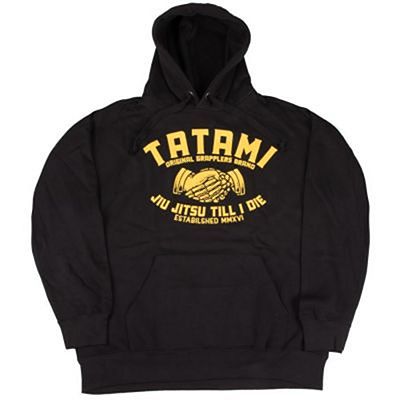 Tatami Jiu Jitsu Till I Die Hoodie Negro-Amarillo