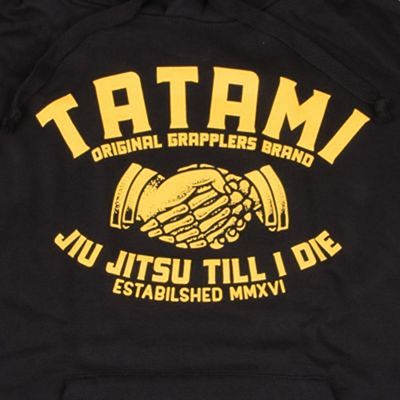 Tatami Jiu Jitsu Till I Die Hoodie Fekete-Sárga