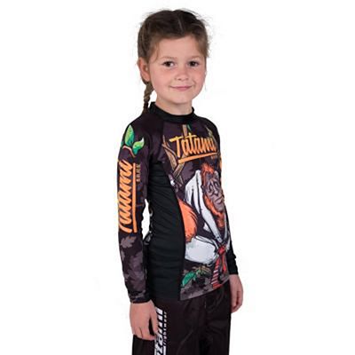 Tatami Kids Hang Loose Orangutang Rash Guard Black