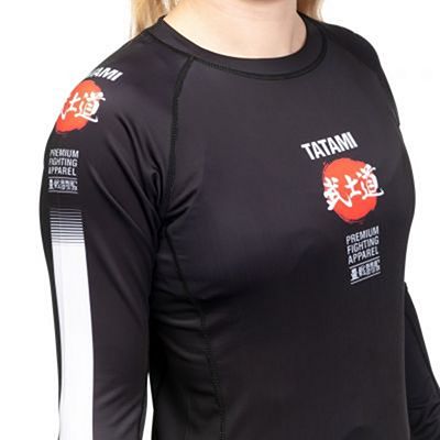 Tatami Ladies Bushido Black LS Rash Guard Preto