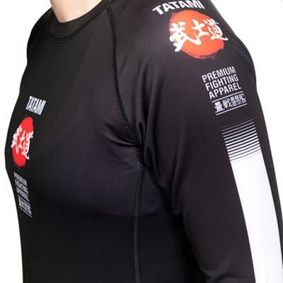 Tatami Ladies Bushido Black LS Rash Guard Nero