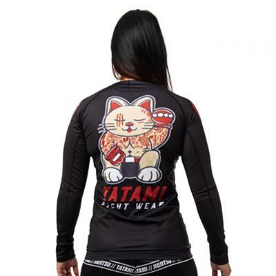 Tatami Ladies Cat Fighter Eco Tech Recycled Rash Guard Negro