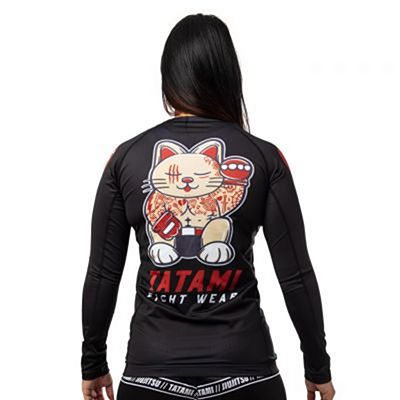 Tatami Ladies Cat Fighter Eco Tech Recycled Rash Guard Preto