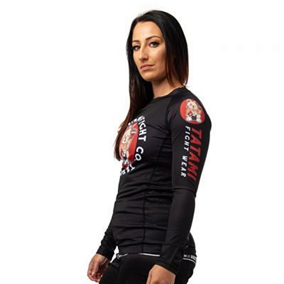 Tatami Ladies Cat Fighter Eco Tech Recycled Rash Guard Negro