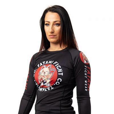 Tatami Ladies Cat Fighter Eco Tech Recycled Rash Guard Negro