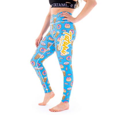 Tatami Ladies Coffee Cat Leggings Blau