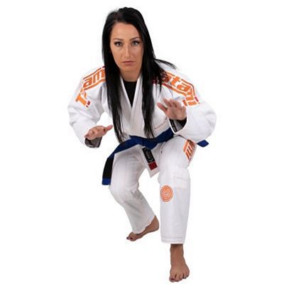 Tatami Ladies Estilo 6.0 BJJ Kimono Blanco-Naranja