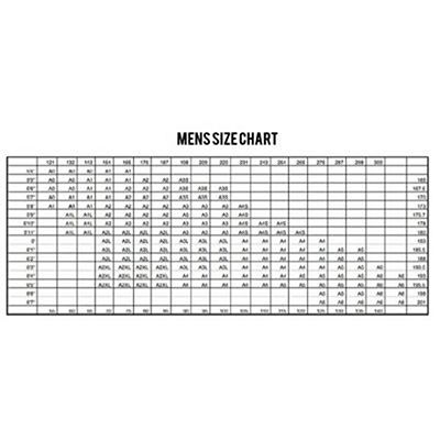 Tatami Gi Size Chart Female