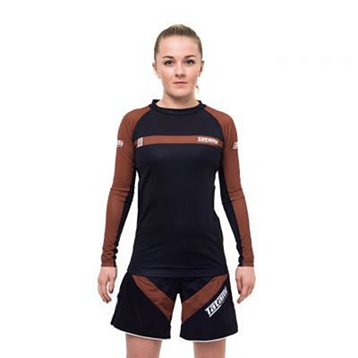 Tatami Ladies IBJJF 2020 Rank LS Rashguard Marron