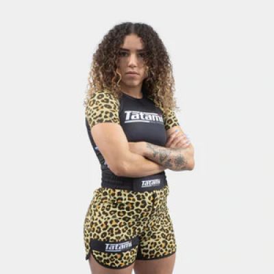 Tatami Ladies Recharge Rash Guard Leopard Preto