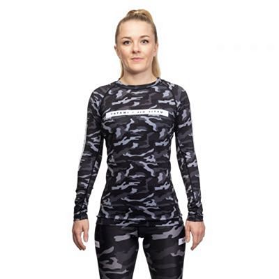 Tatami Ladies Rival Black & Camo LS Rash Guard Black-Camo