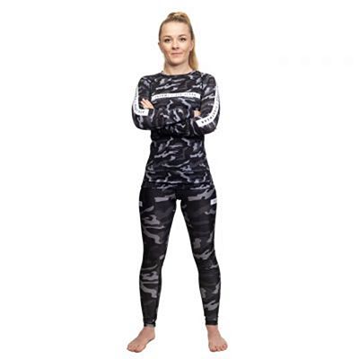 Tatami Ladies Rival Black & Camo LS Rash Guard Nero-Camo