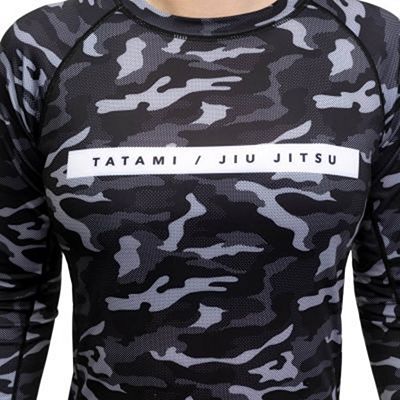 Tatami Ladies Rival Black & Camo LS Rash Guard Schwarz-Camo