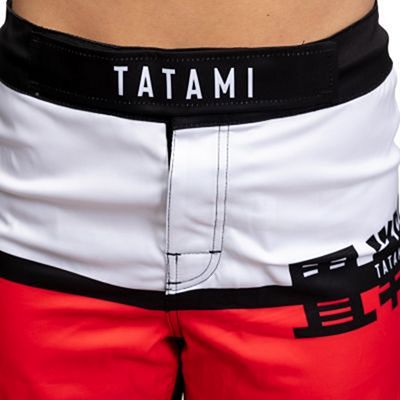 Tatami Ladies Super Grappling Shorts Fehèr-Piros