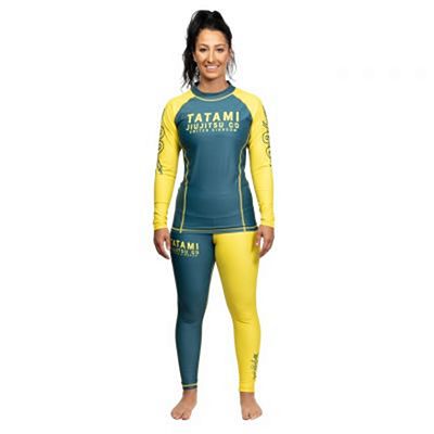 Tatami Ladies Supply Co Navy Grappling Legging Azul Marino-Amarillo