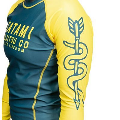 Tatami Ladies Supply Co Navy LS Rash Guard Azul Marino-Amarillo