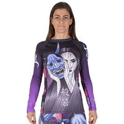 Tatami Ladies Weeping Hannya Rash Guard Black-Blue